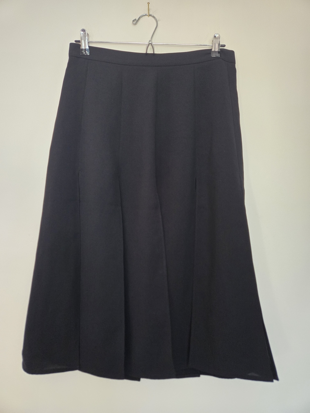 Ann Taylor Black A-Line Midi Skirt